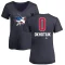 Women's Nikita Okhotiuk Name and Number Banner Wave V-Neck T-Shirt - Navy