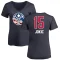 Women's Nikola Jokic Name and Number Banner Wave V-Neck T-Shirt - Navy