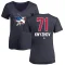 Women's Nikolai Knyzhov Name and Number Banner Wave V-Neck T-Shirt - Navy