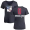 Women's Nikolas Brouillard Name and Number Banner Wave V-Neck T-Shirt - Navy