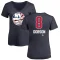 Women's Noah Dobson Name and Number Banner Wave V-Neck T-Shirt - Navy