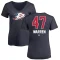 Women's Noah Warren Name and Number Banner Wave V-Neck T-Shirt - Navy