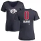 Women's Nolan Burke Name and Number Banner Wave V-Neck T-Shirt - Navy