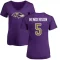 Women's Nolan Henderson Name & Number Slim Fit T-Shirt - Purple