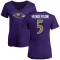 Women's Nolan Henderson Name & Number V-Neck T-Shirt - Purple