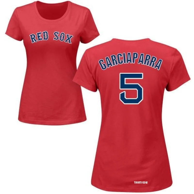 Women's Nomar Garciaparra Name & Number T-Shirt - Red - Tshirtsedge