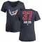 Women's Olaf Kolzig Name and Number Banner Wave V-Neck T-Shirt - Navy