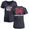 Women's Ole Julian Bjorgvik-Holm Name and Number Banner Wave V-Neck T-Shirt - Navy