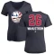 Women's Oliver Wahlstrom Name and Number Banner Wave V-Neck T-Shirt - Navy