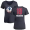 Women's Olivier-Maxence Prosper Name and Number Banner Wave V-Neck T-Shirt - Navy