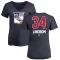 Women's Olof Lindbom Name and Number Banner Wave V-Neck T-Shirt - Navy