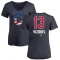 Women's Omar Vizquel Name and Number Banner Wave V-Neck T-Shirt - Navy