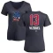 Women's Omar Vizquel Name and Number Banner Wave V-Neck T-Shirt - Navy