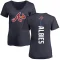 Women's Ozzie Albies Backer Slim Fit T-Shirt - Navy