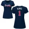 Women's Ozzie Albies Name & Number T-Shirt - Navy