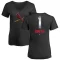 Women's Ozzie Smith Midnight Mascot V-Neck T-Shirt - Black