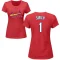 Women's Ozzie Smith Name & Number T-Shirt - Red