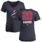 Women's Patrick Harper Name and Number Banner Wave V-Neck T-Shirt - Navy