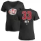 Women's Patrick Roy Name and Number Banner Wave V-Neck T-Shirt - Black