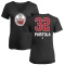 Women's Patrik Puistola Name and Number Banner Wave V-Neck T-Shirt - Black