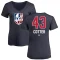 Women's Paul Cotter Name and Number Banner Wave V-Neck T-Shirt - Navy