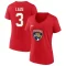 Women's Paul Laus 2023 Stanley Cup Final Name & Number V-Neck T-Shirt - Red