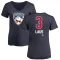 Women's Paul Laus Name and Number Banner Wave V-Neck T-Shirt - Navy