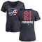 Women's Peter Forsberg Name and Number Banner Wave V-Neck T-Shirt - Navy