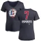 Women's Phil Esposito Name and Number Banner Wave V-Neck T-Shirt - Navy