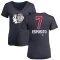 Women's Phil Esposito Name and Number Banner Wave V-Neck T-Shirt - Navy