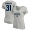 Women's Philipp Grubauer Name & Number Lockup T-Shirt - Gray