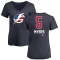 Women's Philippe Myers Name and Number Banner Wave V-Neck T-Shirt - Navy