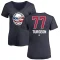 Women's Pierre Turgeon Name and Number Banner Wave V-Neck T-Shirt - Navy