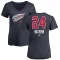 Women's Pius Suter Name and Number Banner Wave V-Neck T-Shirt - Navy