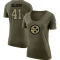 Women's Qadree Ollison Legend Salute to Service Scoop Neck T-Shirt - Olive