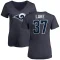 Women's Quentin Lake Name & Number Slim Fit T-Shirt - Navy