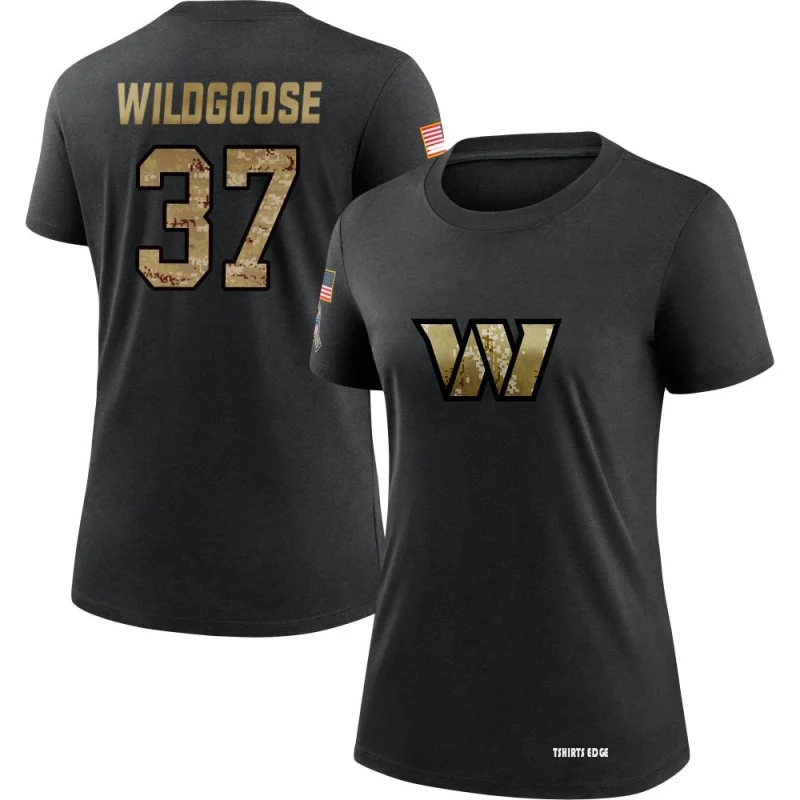 Women's Rachad Wildgoose 2020 Salute To Service Performance T-Shirt - Black  - Tshirtsedge