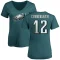 Women's Randall Cunningham Name & Number Slim Fit T-Shirt - Green