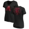 Women's Randy Johnson RBI Slim Fit V-Neck T-Shirt - Black