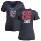 Women's Randy Jones Name and Number Banner Wave V-Neck T-Shirt - Navy