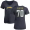 Women's Rashawn Slater Name & Number Slim Fit V-Neck T-Shirt - Navy