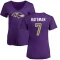 Women's Rashod Bateman Name & Number Slim Fit T-Shirt - Purple