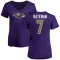 Women's Rashod Bateman Name & Number V-Neck T-Shirt - Purple