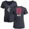 Women's Raul Neto Name and Number Banner Wave V-Neck T-Shirt - Navy