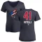 Women's Reece Vitelli Name and Number Banner Wave V-Neck T-Shirt - Navy