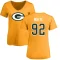 Women's Reggie White Name & Number Slim Fit T-Shirt - Gold