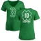 Women's Rich Gedman Dubliner Name & Number V-Neck T-ShirtKelly - Green