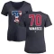 Women's Ricky Vanasco Name and Number Banner Wave V-Neck T-Shirt - Navy