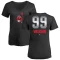 Women's Ricky Vaughn Midnight Mascot V-Neck T-Shirt - Black