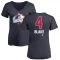 Women's Rob Blake Name and Number Banner Wave V-Neck T-Shirt - Navy